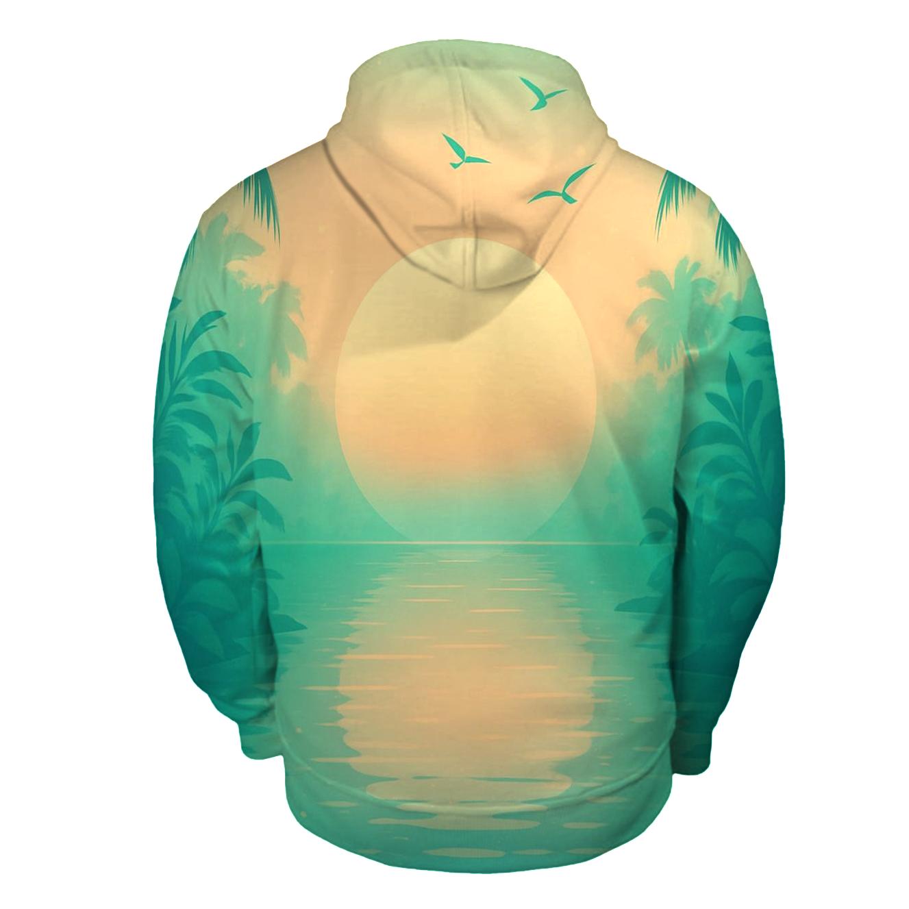 Mint Lagoon Mirage zip-up hoodies
