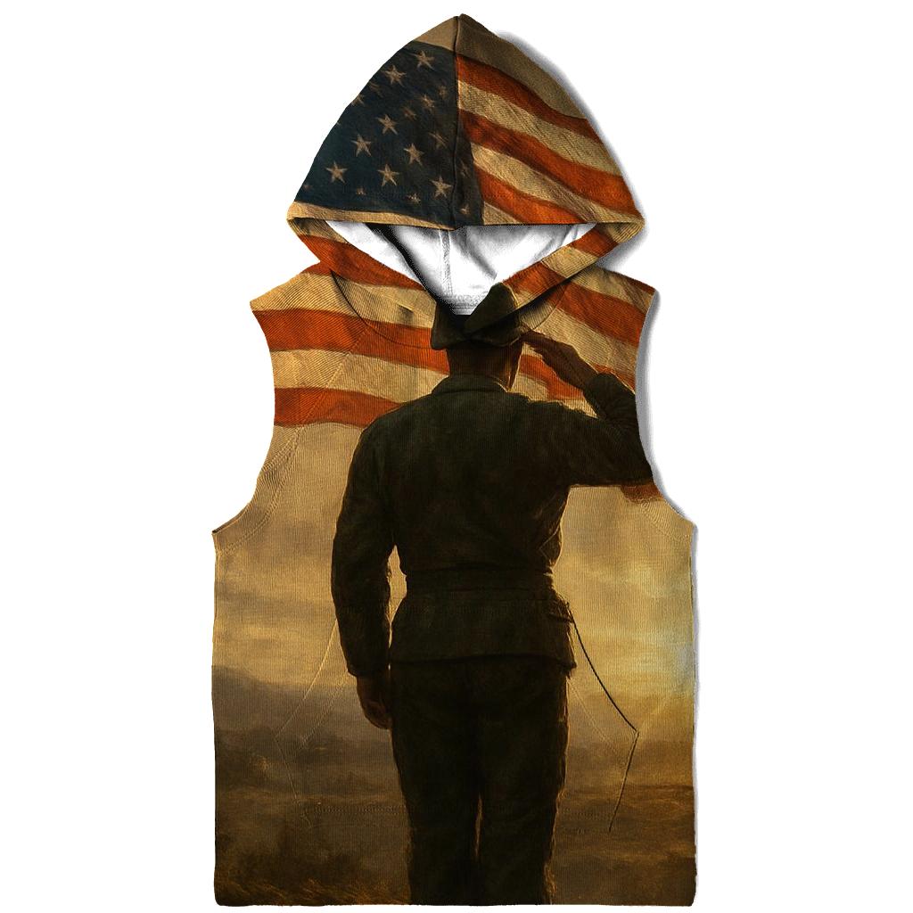 Dawn Sentinel Flag embroidered hoodies