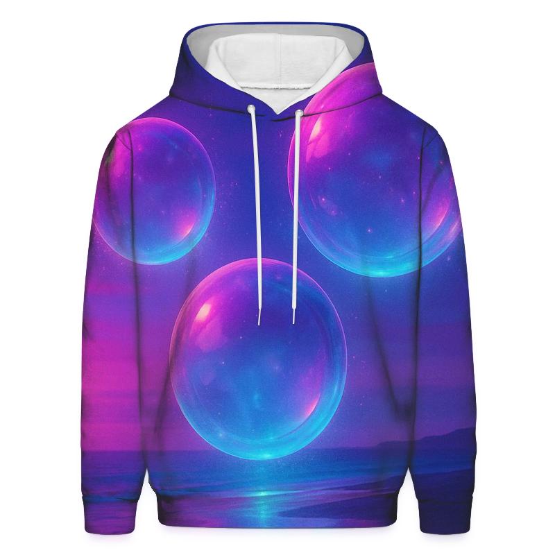 Vaporwave Coral Spheres premium hoodies
