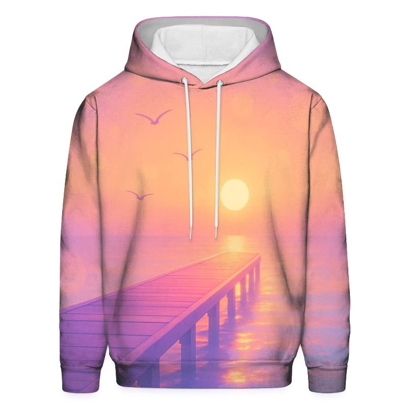 Lavender Pier Reverie premium hoodies