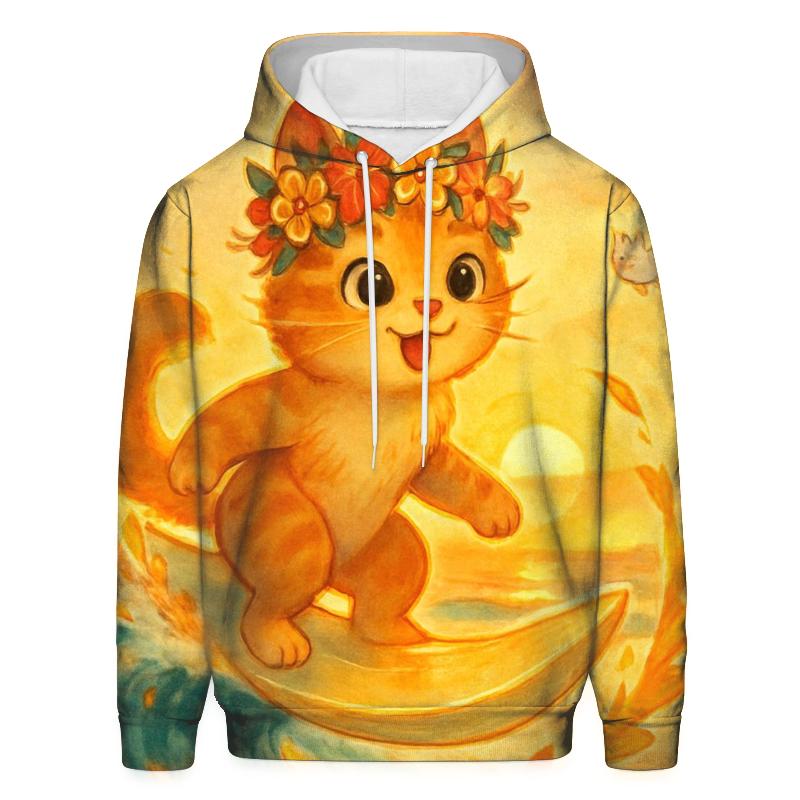 Surfboard Suncat embroidered hoodies