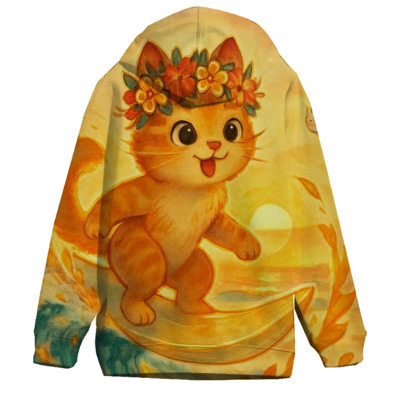 Surfboard Suncat embroidered hoodies