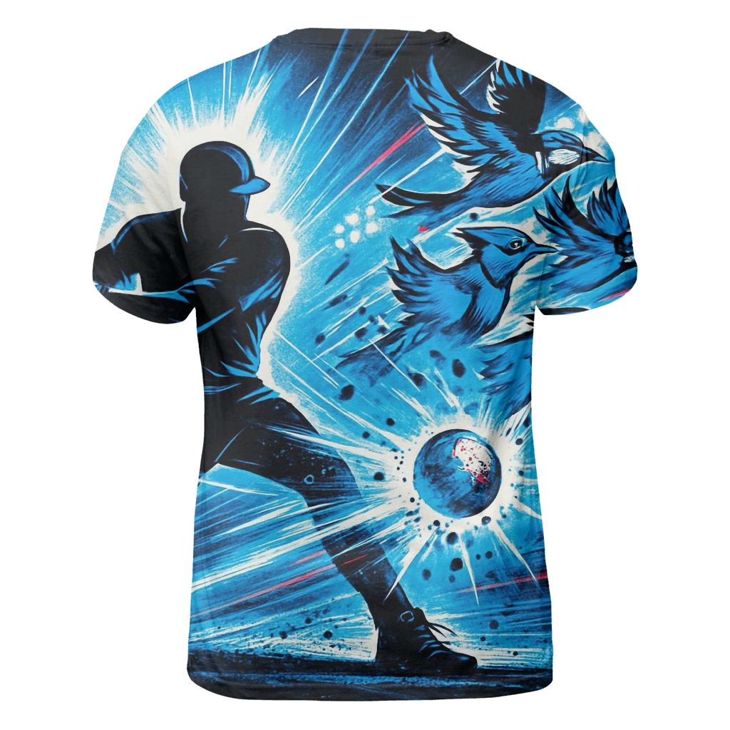 Blue Jays Momentum Surge artistic all-over print tops