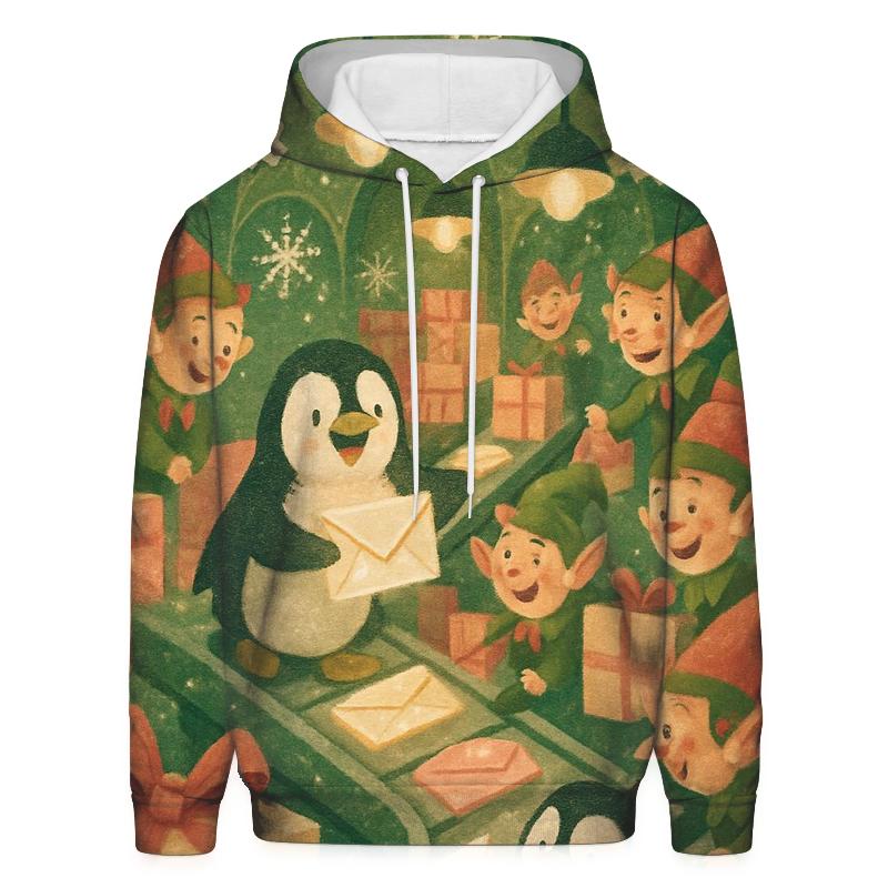 North Pole Post Office Rush embroidered hoodies