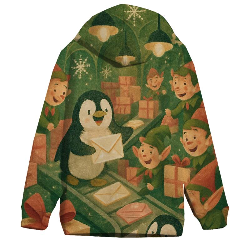 North Pole Post Office Rush embroidered hoodies