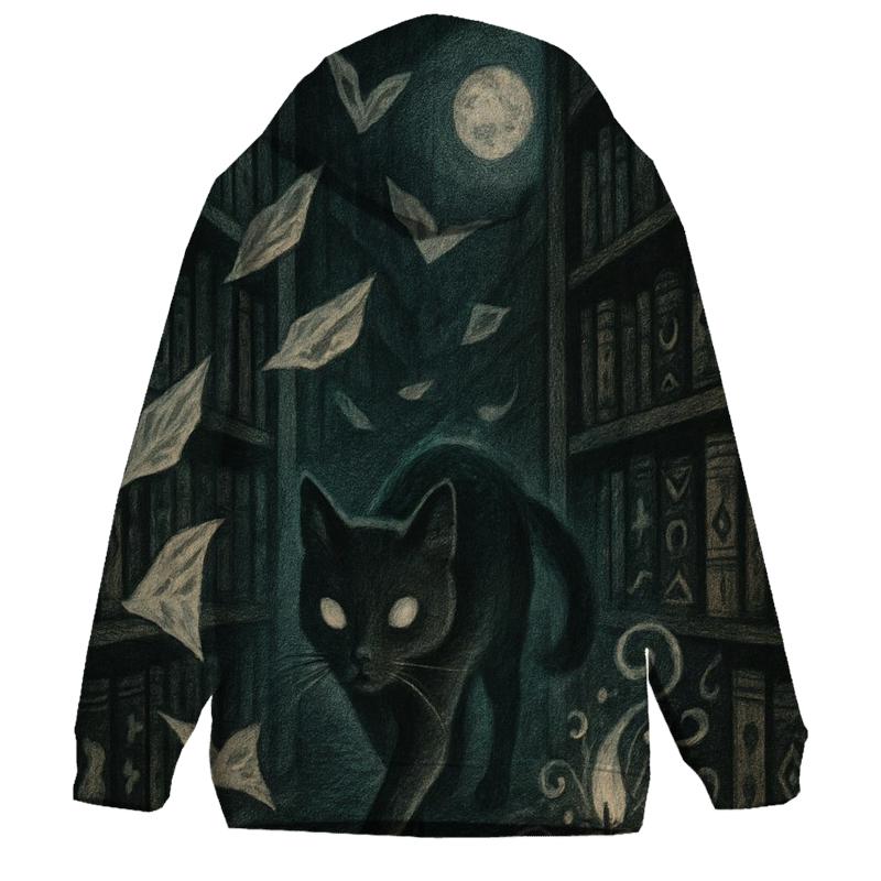 Phantom Library Cat graphic hoodies