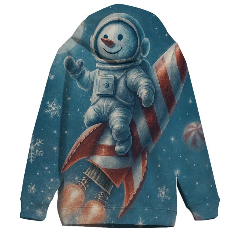 Snowman Astronaut Launch pullover hoodies