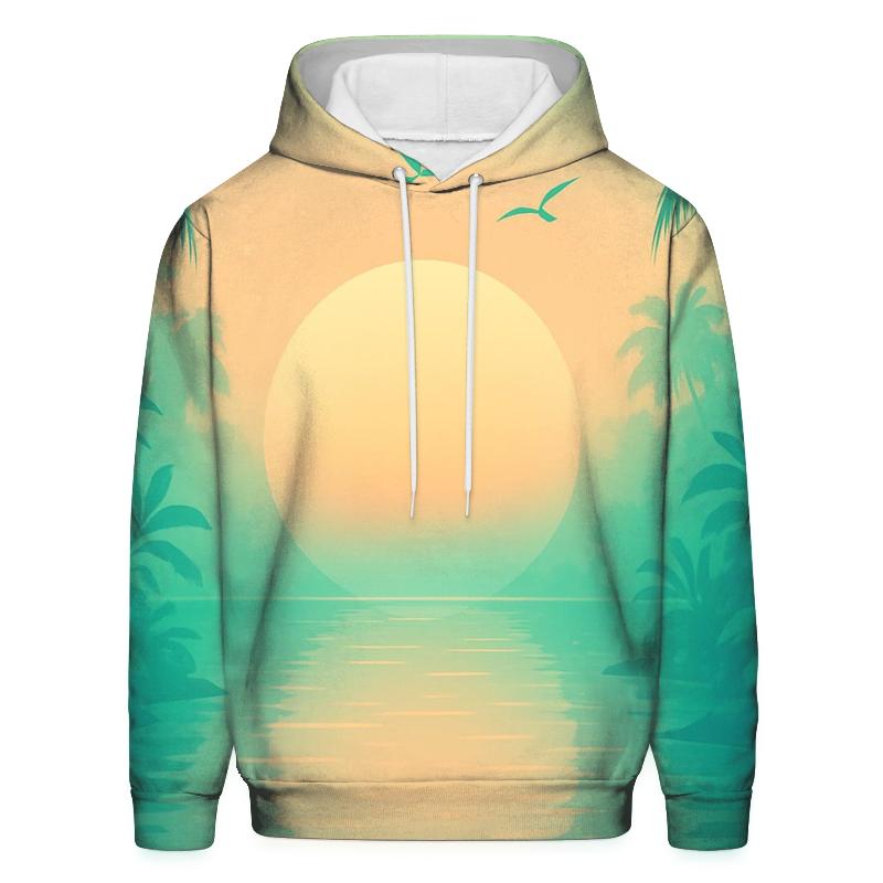 Mint Lagoon Mirage graphic hoodies