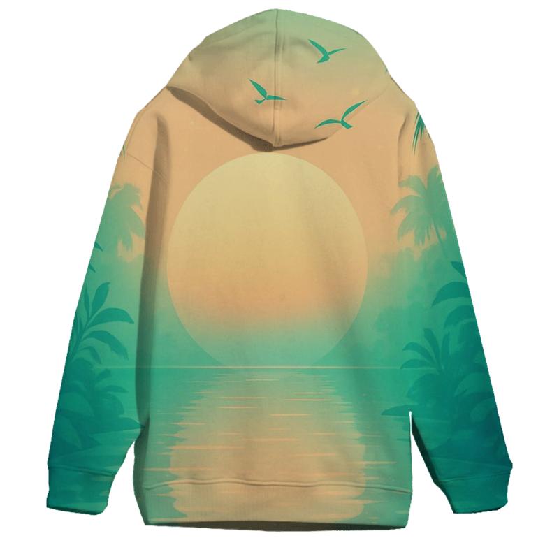 Mint Lagoon Mirage graphic hoodies