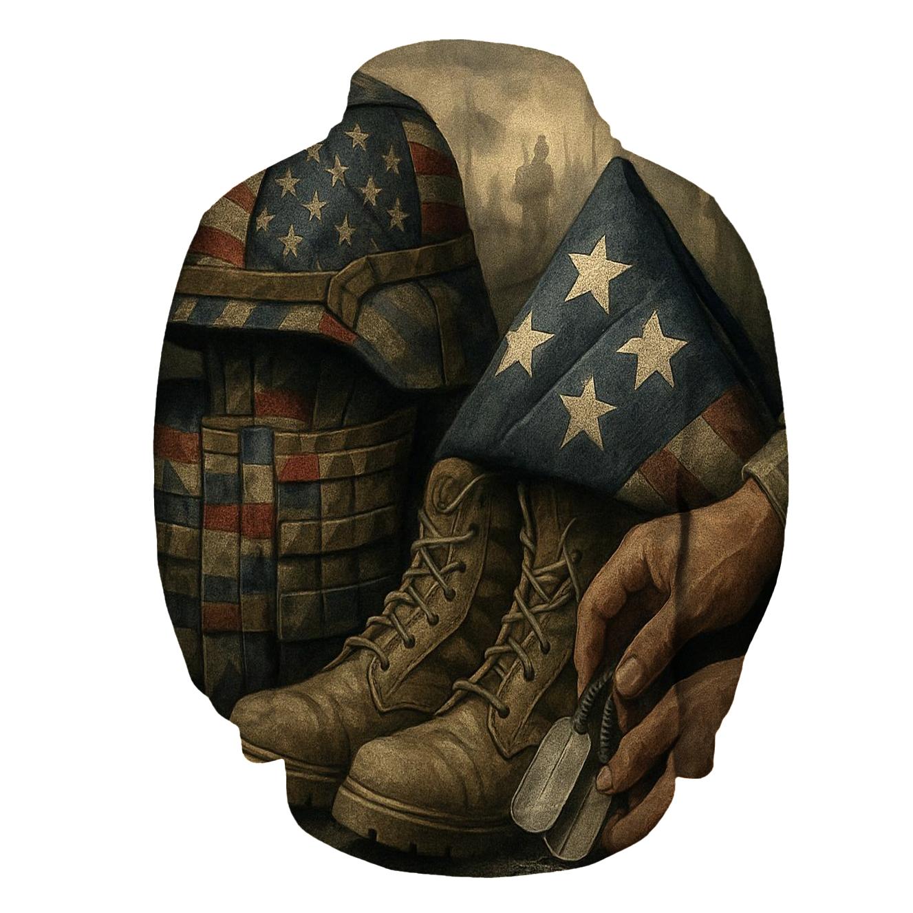Embedded Honor Patchwork heavyweight hoodies