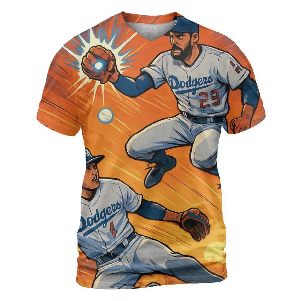 Sunset Double Play statement graphic shirts