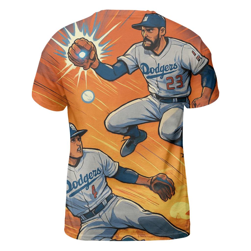 Sunset Double Play statement graphic shirts
