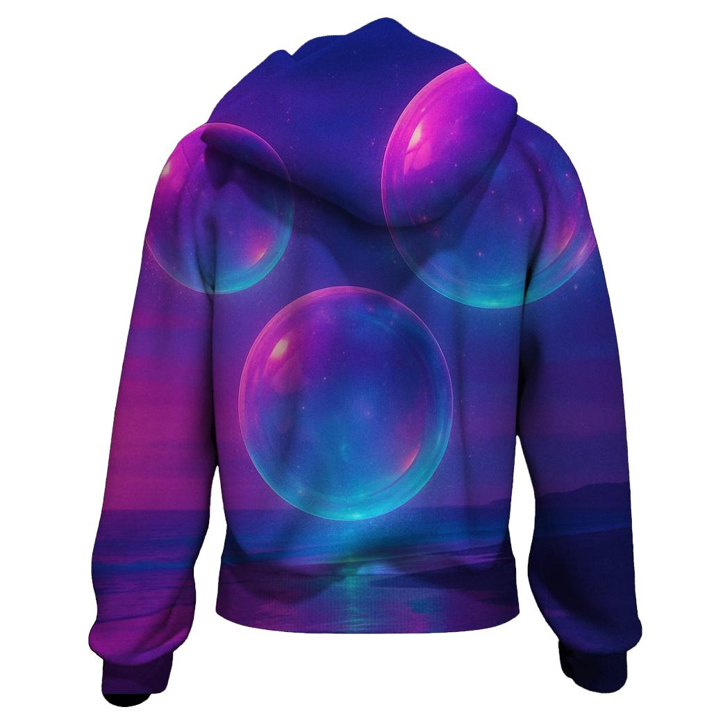 Vaporwave Coral Spheres premium hoodies