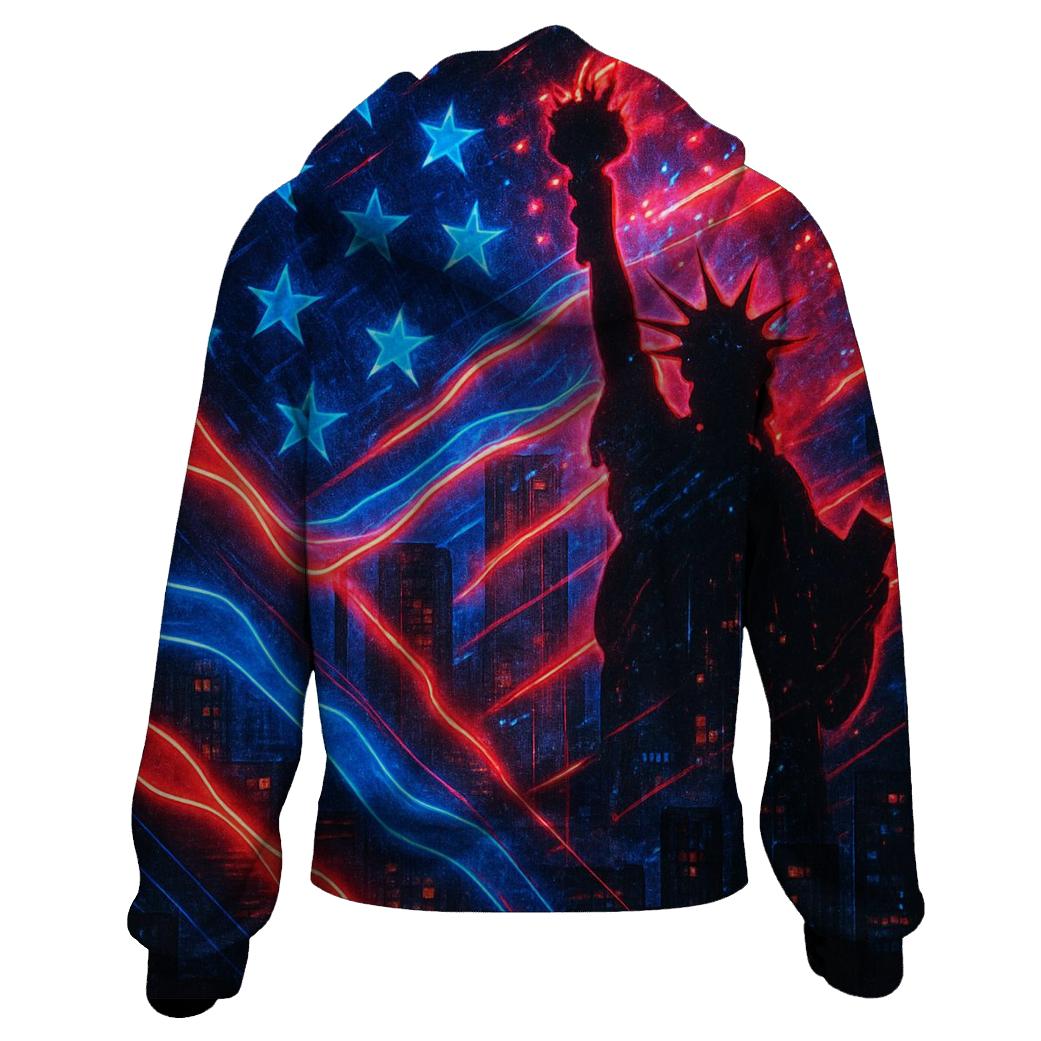 Liberty Neon Mosaic zip-up hoodies