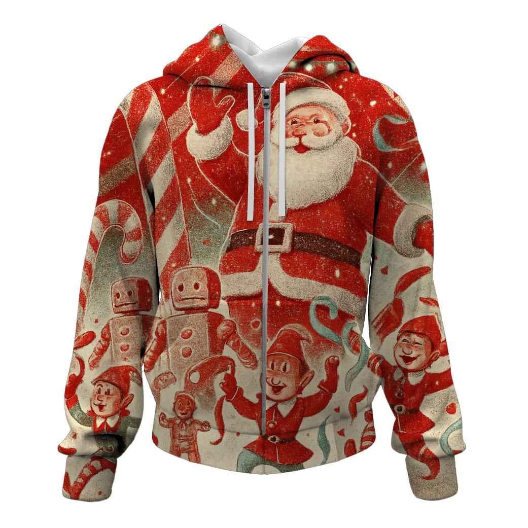 Santas Candy Workshop Parade graphic hoodies