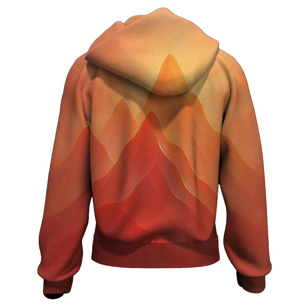 Chromatic Mountain Veil embroidered hoodies