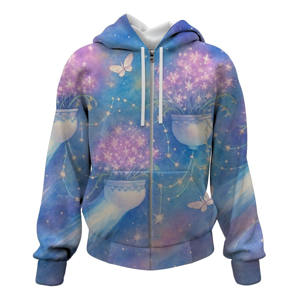 Comet Garden zip-up hoodies
