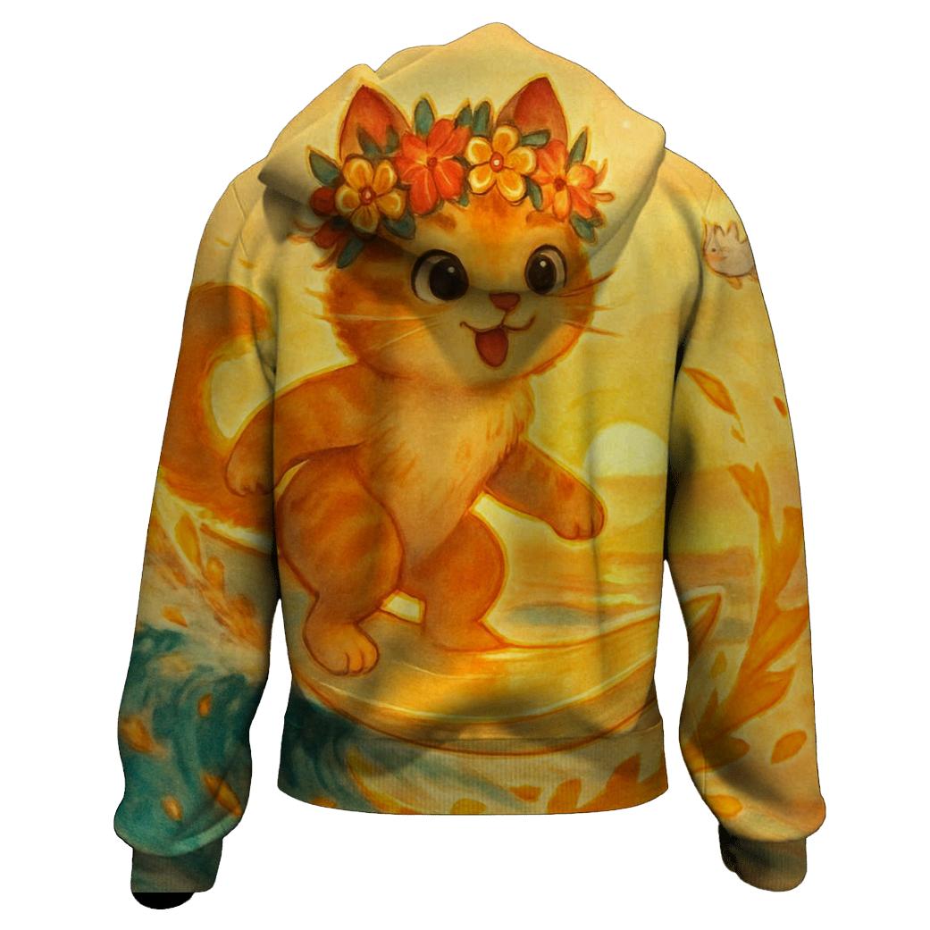 Surfboard Suncat printed hoodies