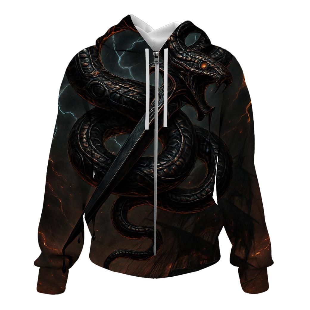 Serpent Dagger Of The Funeral Fleet zip-up hoodies