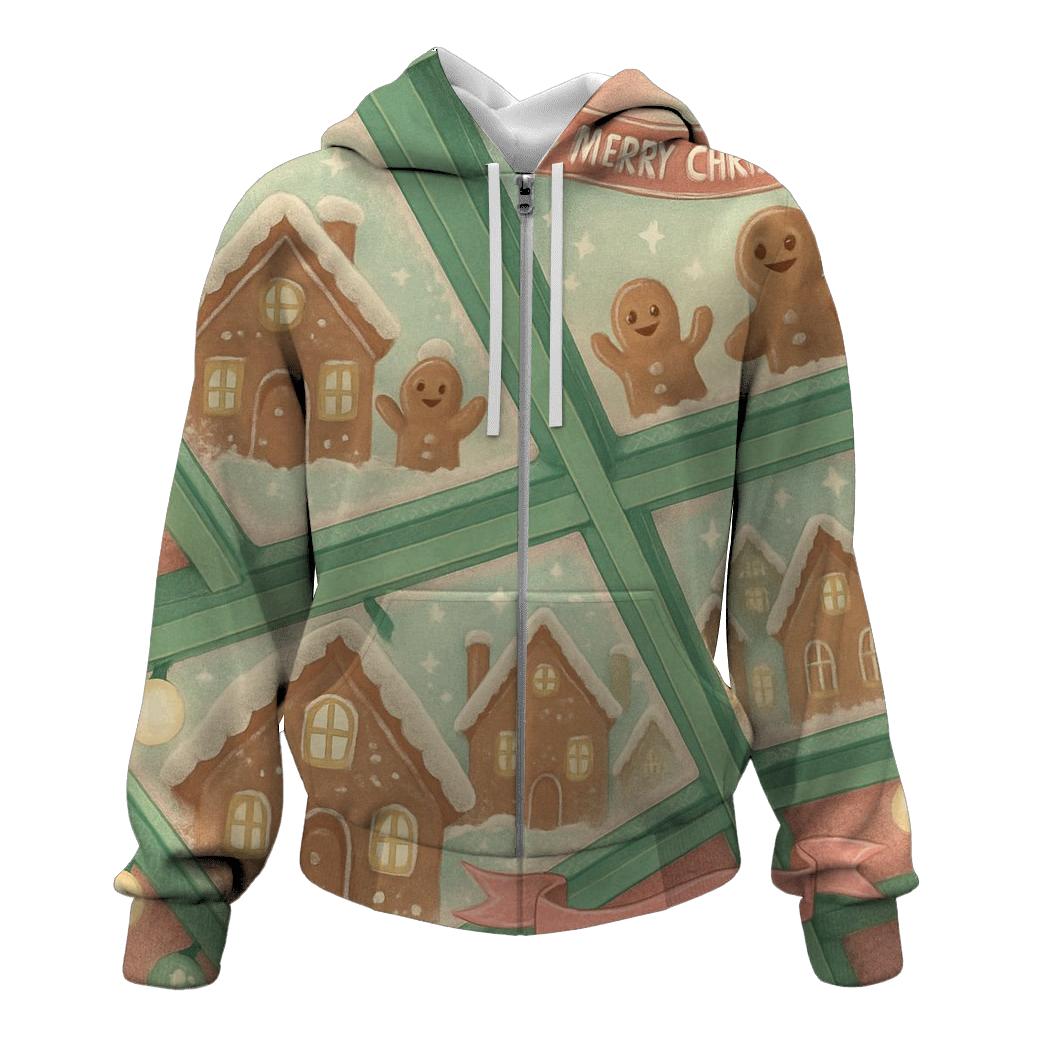 Gingerbread Skylight Fair printed hoodies