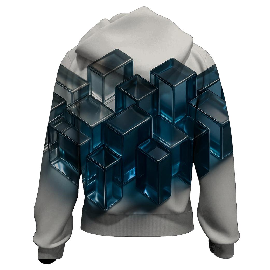 Glass Tide Geometry zip-up hoodies