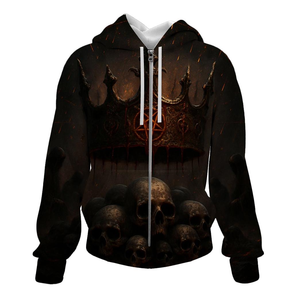 Crown Of Falling Cinders zip-up hoodies