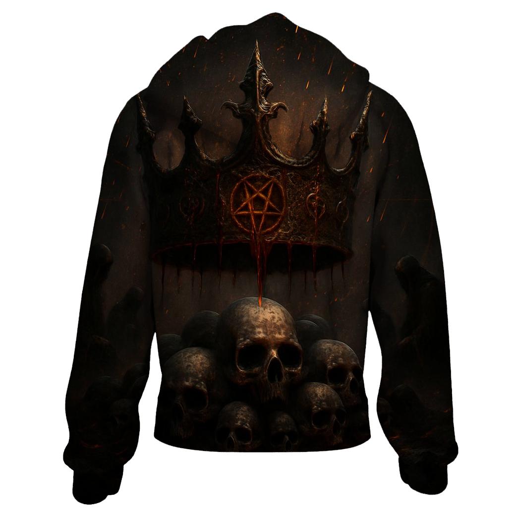 Crown Of Falling Cinders zip-up hoodies