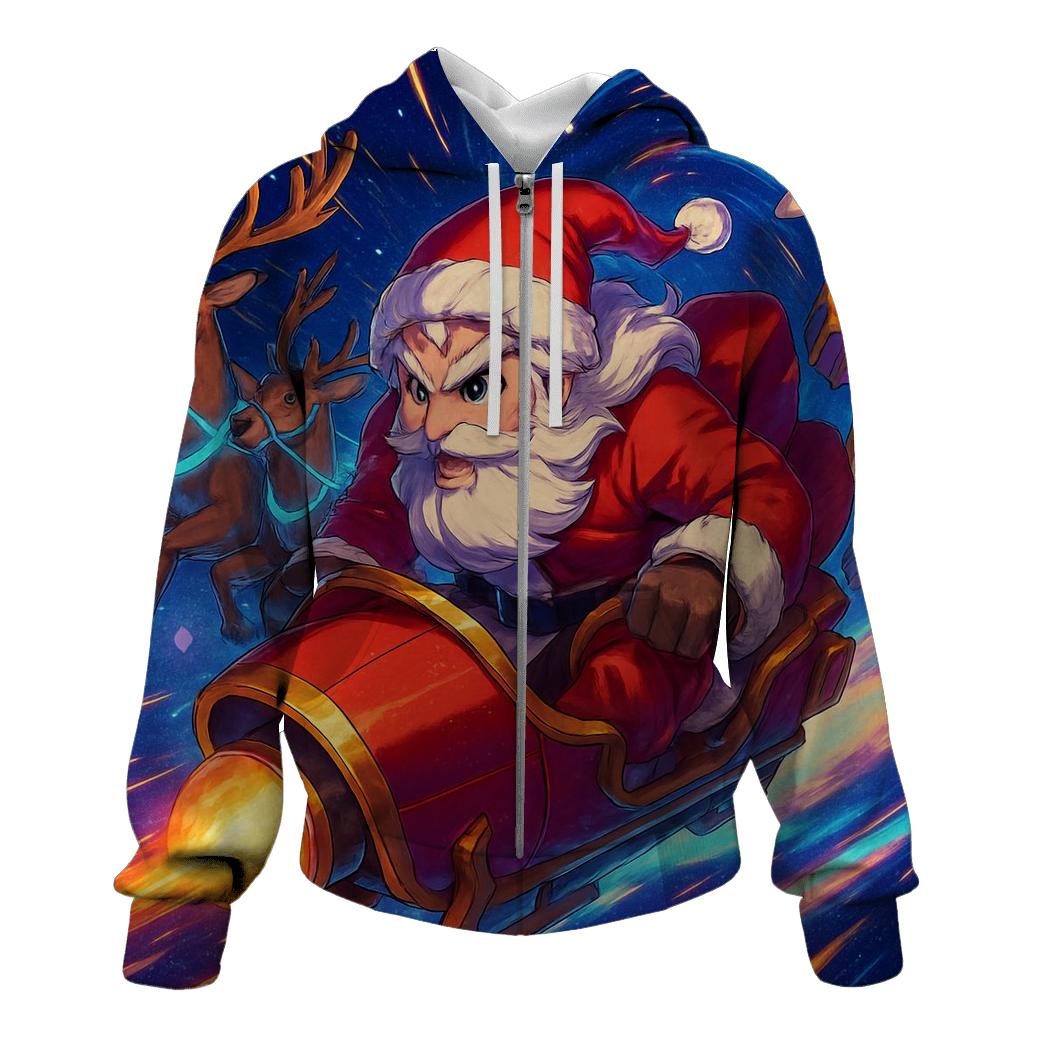 Cosmic Sleigh Race custom hoodies