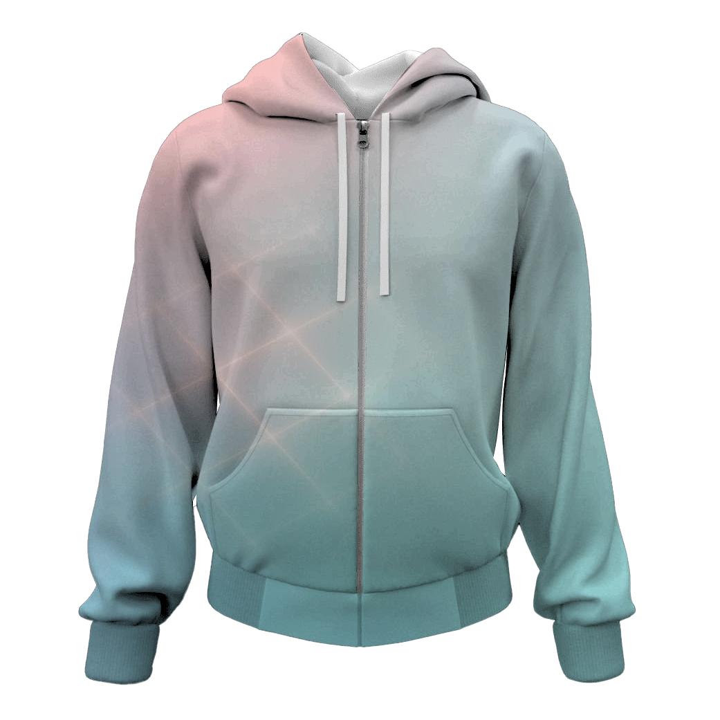 Mint Mirage Grid lightweight hoodies