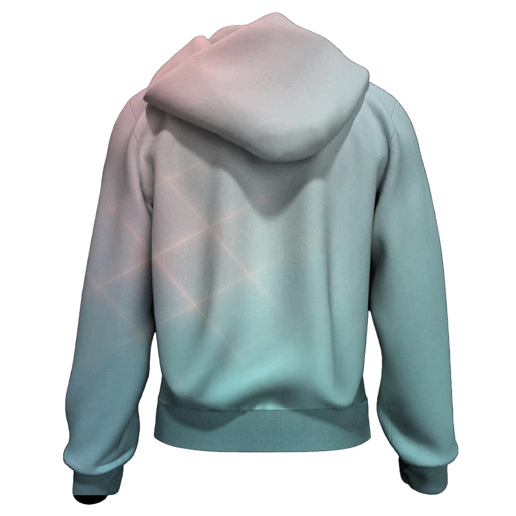 Mint Mirage Grid lightweight hoodies