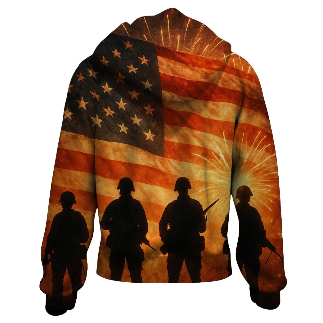 Veterans Sunset Silhouette hoodie trends