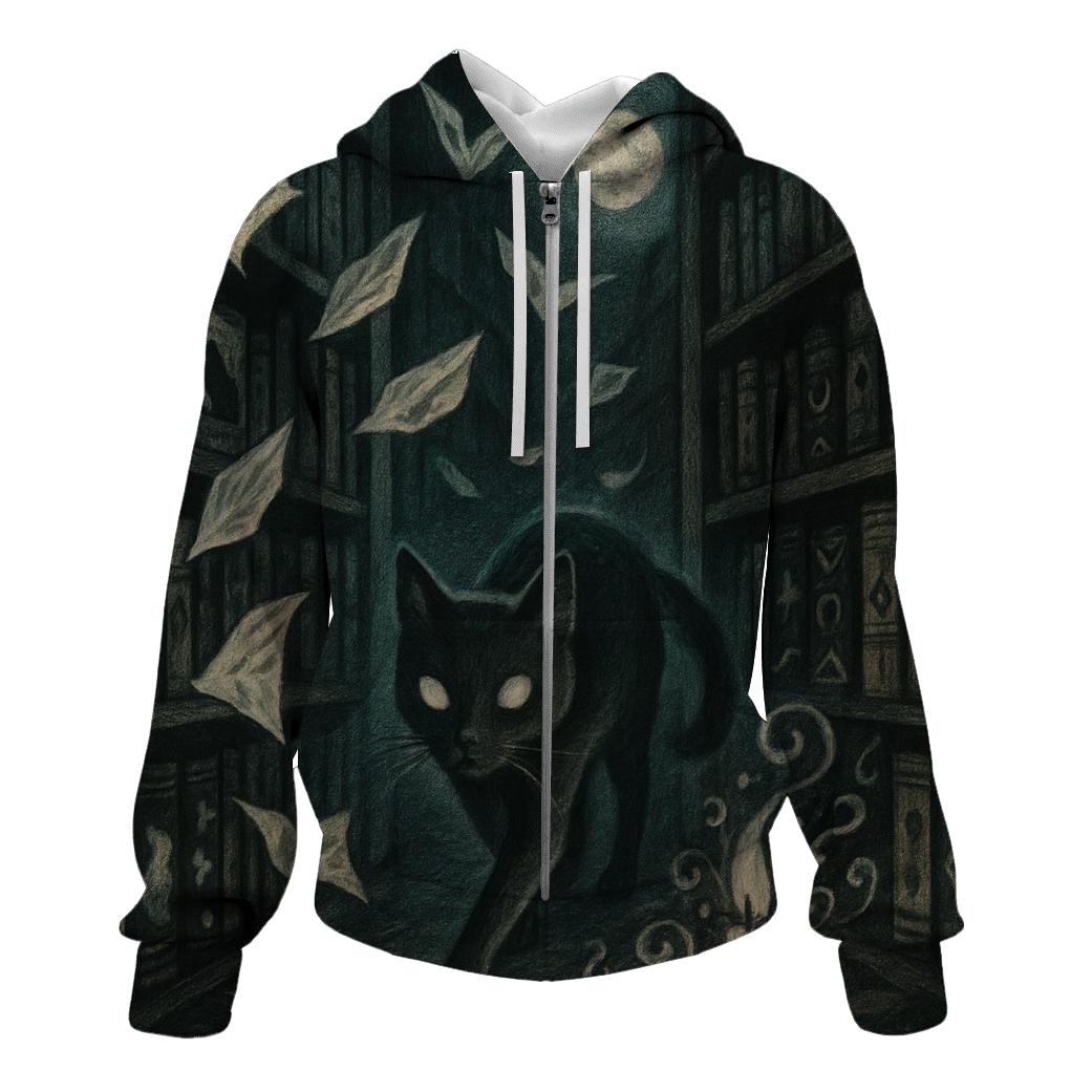 Phantom Library Cat premium hoodies