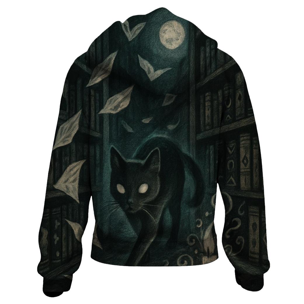 Phantom Library Cat premium hoodies