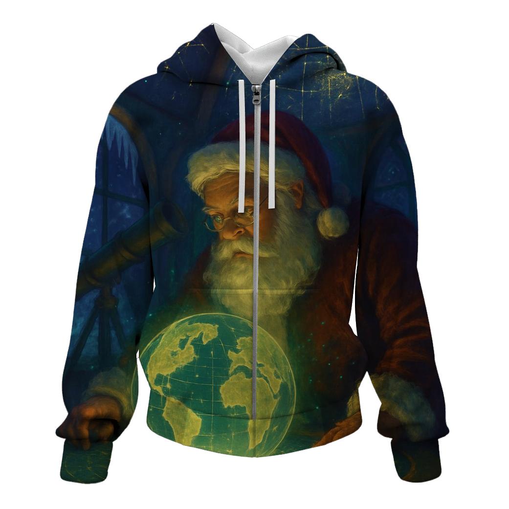 Midnight Mapmaker Santa premium hoodies