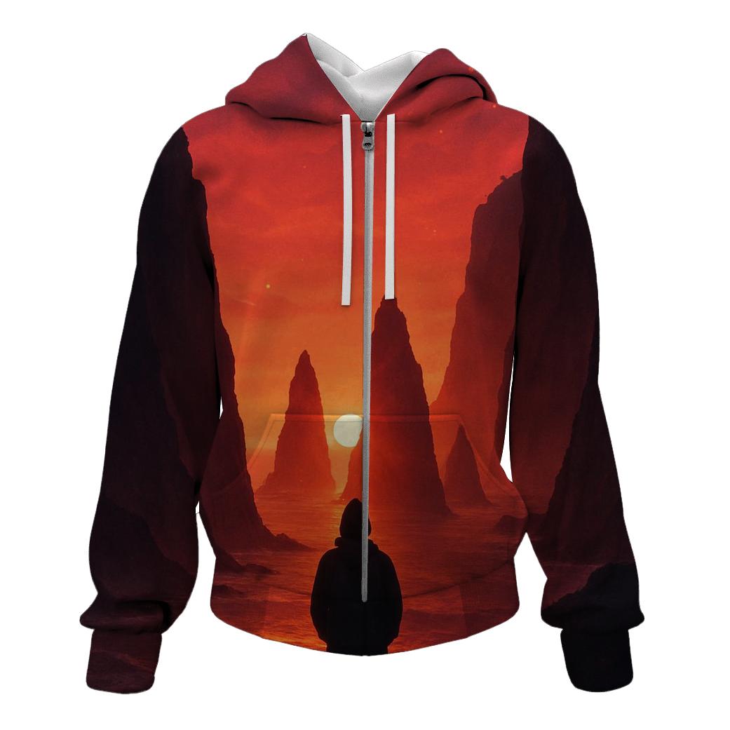 Crimson Clifftop Solace heavyweight hoodies