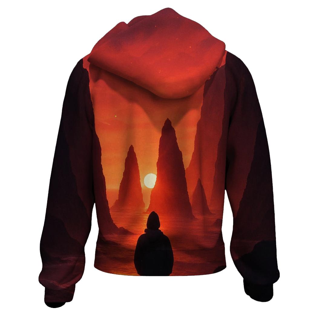 Crimson Clifftop Solace heavyweight hoodies