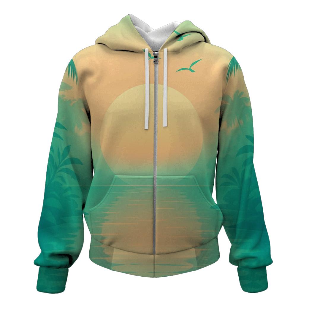 Mint Lagoon Mirage premium hoodies