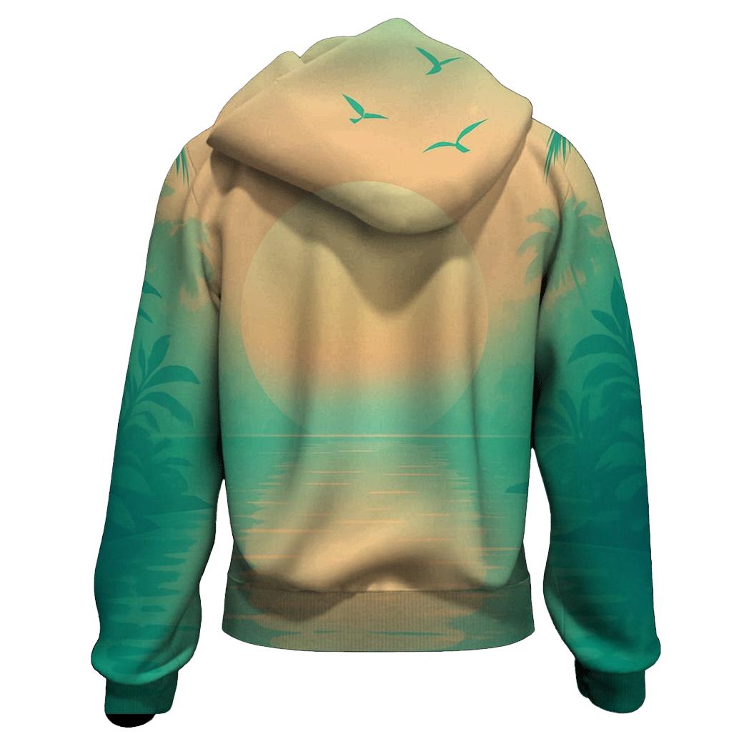 Mint Lagoon Mirage premium hoodies
