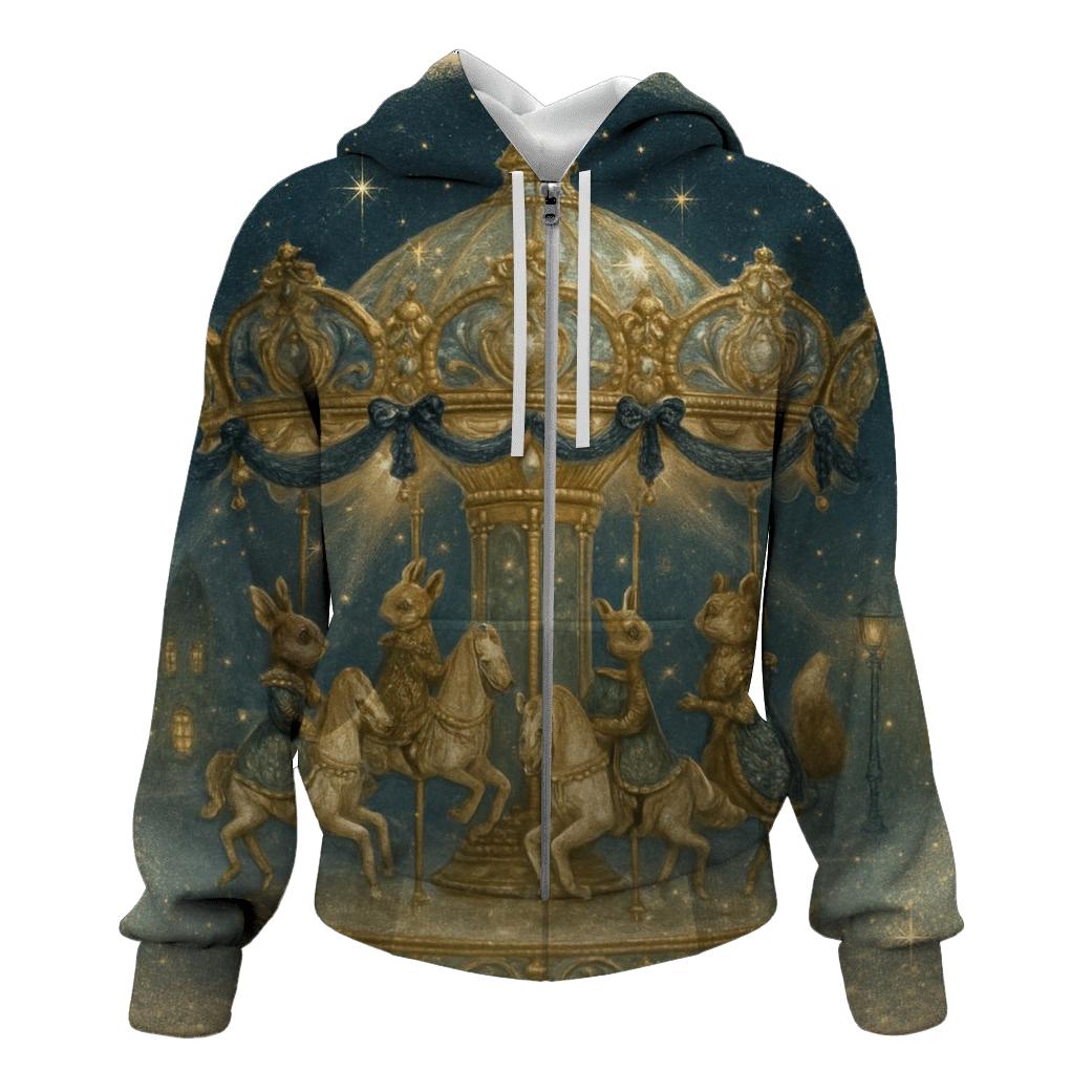 Victorian Ornament Carousel lightweight hoodies