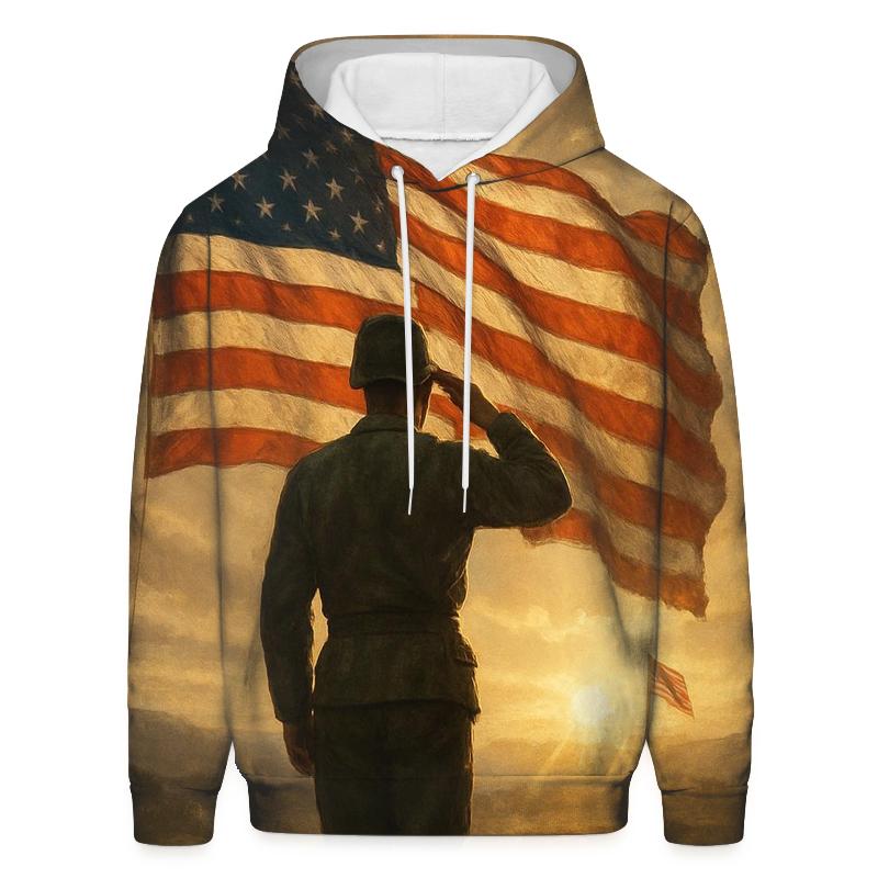 Dawn Sentinel Flag embroidered hoodies
