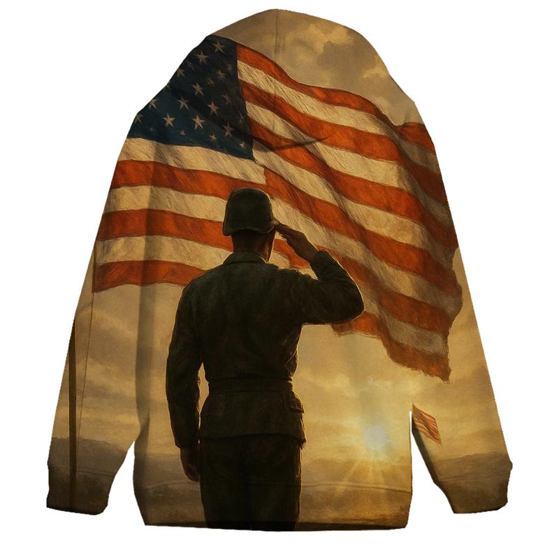 Dawn Sentinel Flag embroidered hoodies