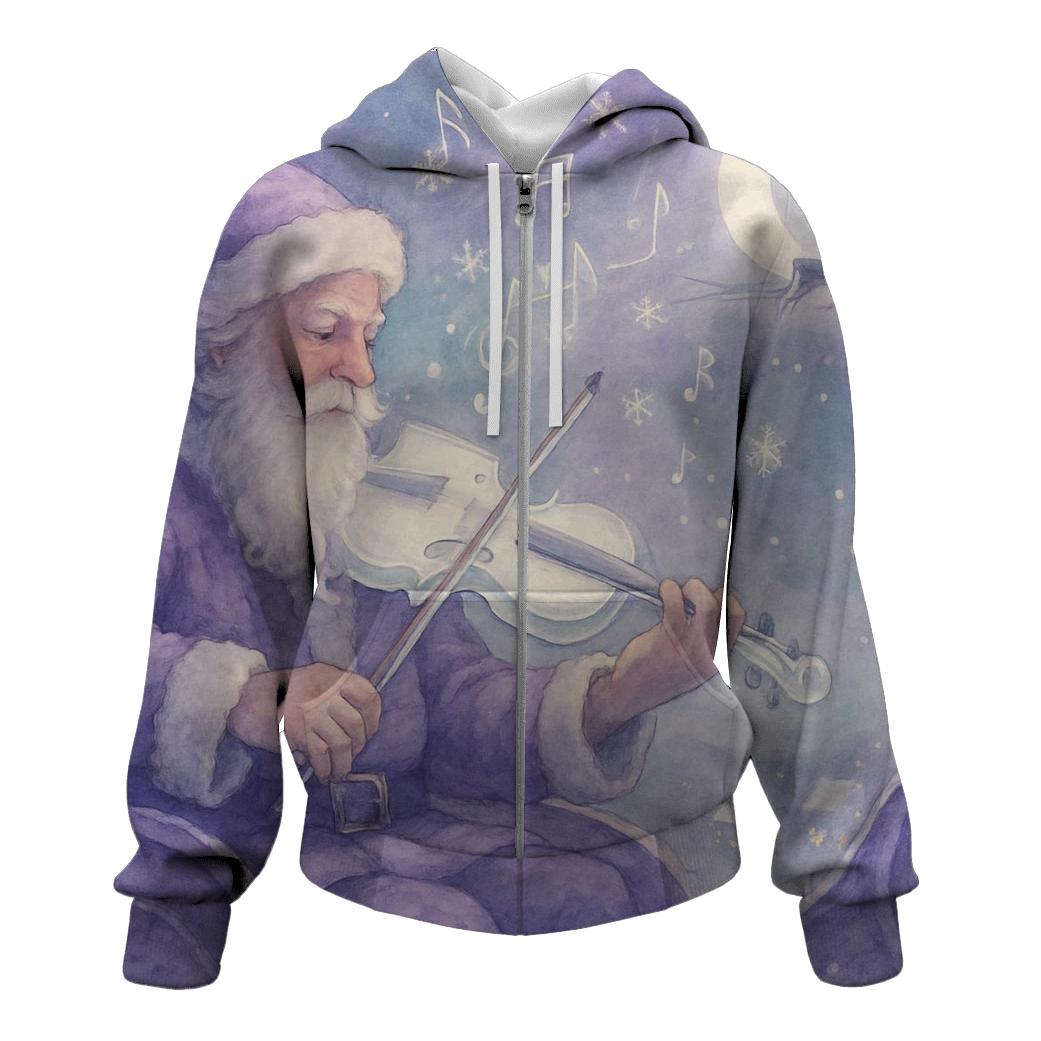 Starlit Sleigh Serenade embroidered hoodies