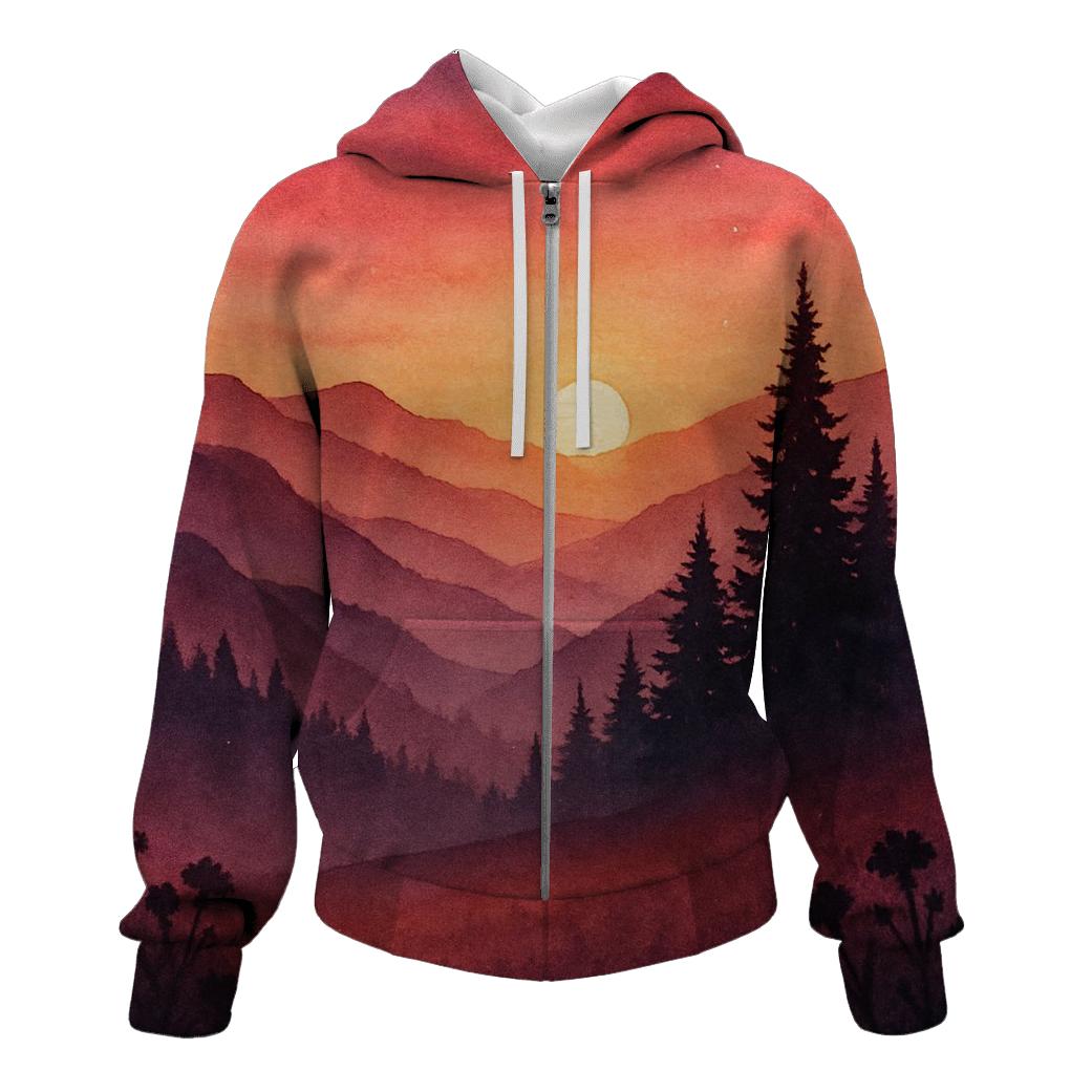 Maroon Dusk Overlook hoodie designs