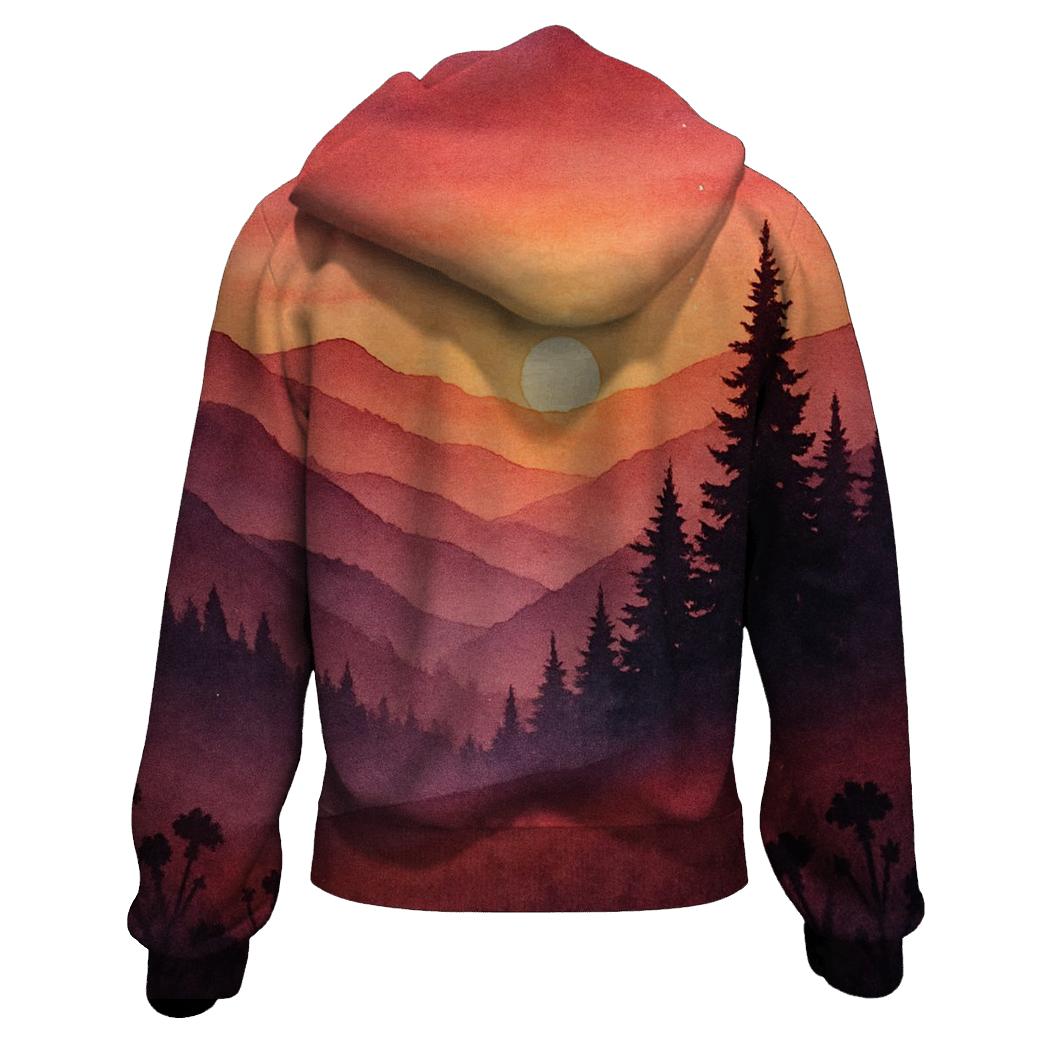 Maroon Dusk Overlook hoodie designs