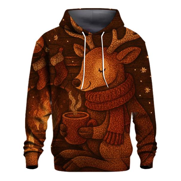 Nordic Fireplace Reindeer hoodie trends