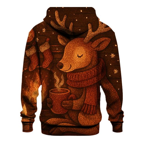 Nordic Fireplace Reindeer hoodie trends