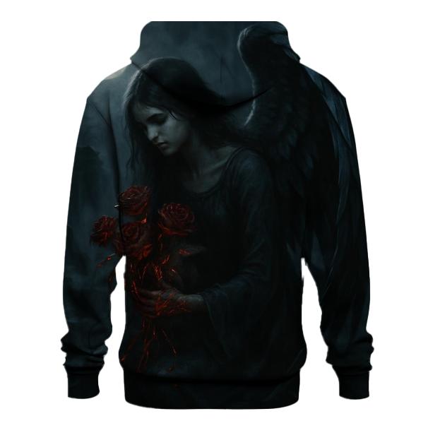 Harbinger Of Obsidian Roses embroidered hoodies