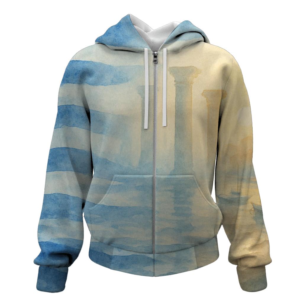 Aegean Ripple lightweight hoodies