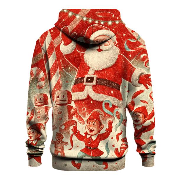 Santas Candy Workshop Parade printed hoodies