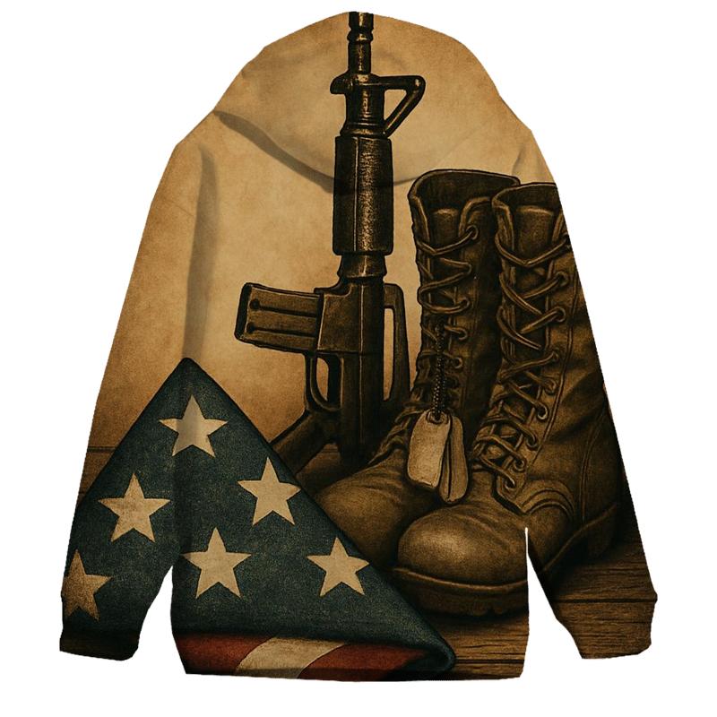 Folded Honor Still Life embroidered hoodies